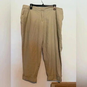 Eileen Fisher Pants Women’s XL Cropped Organic Cotton Zipper up